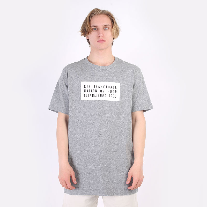 мужская серая футболка K1X Label Tee 1163-2502/8801 - цена, описание, фото 1
